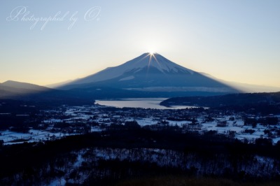 高指山より望むダイヤモンド富士