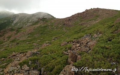 大籠岳付近の登山道
