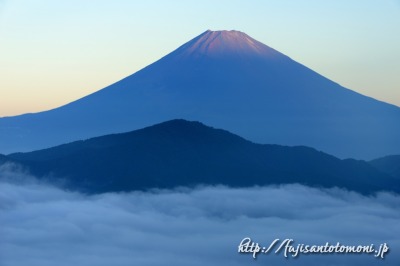 箱根大観山から赤富士と雲海