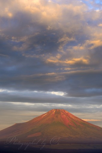 高指山の赤富士の写真