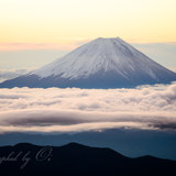北岳より望む富士山と雲海の写真 「ほんとうの富士山」