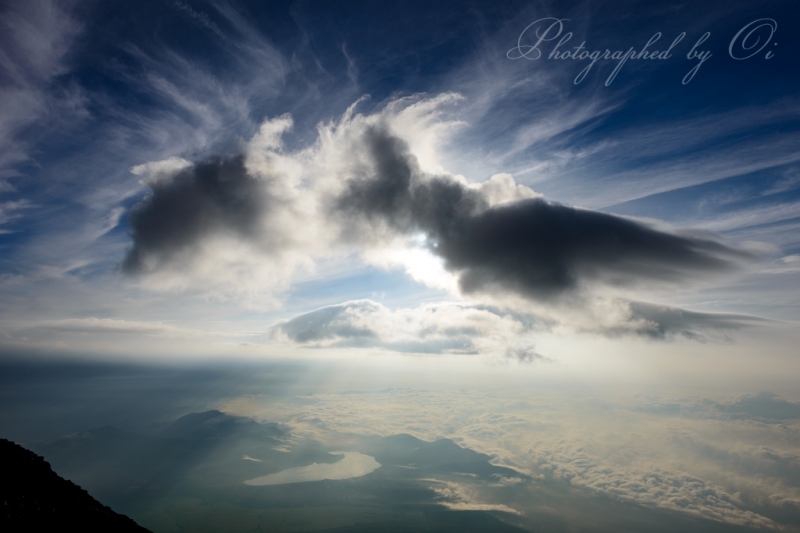 富士山山頂からの吊るし雲