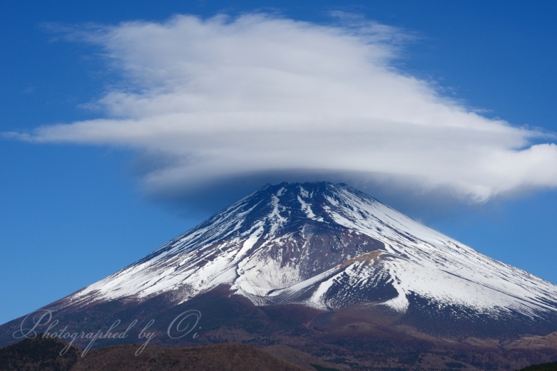 十里木高原より望むと富士山