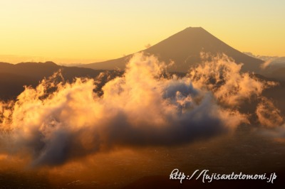 甘利山から望む雲海と富士山