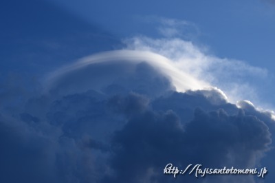 南アルプスで見た吊るし雲