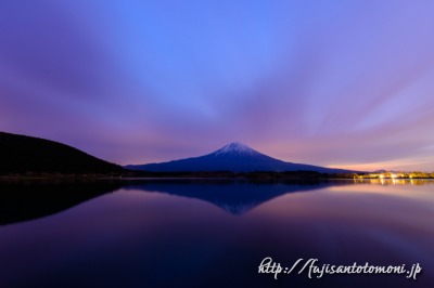 田貫湖の朝焼けと富士山