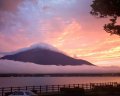 今日の富士山 2015年7月1日（水） また夕焼けが見舞うの写真