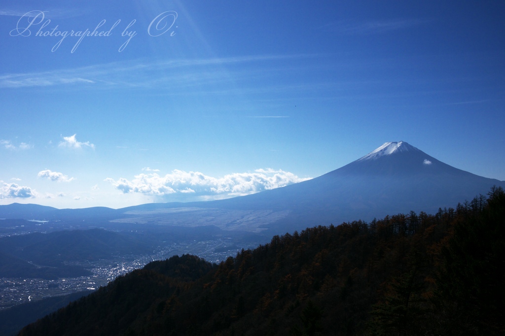 өつ峠から見る富士山の写真̌̎絶景のөつ峠から̏ - 河口湖・御坂周辺山エリア࿸山梨ݼ࿹̍