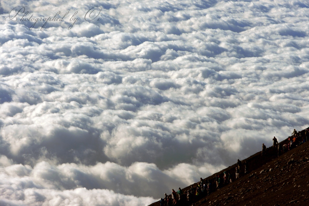 富士登山で見た雲海の写真̌̎天空の人̅̏ - 富士山山ং・登山道エリア̍