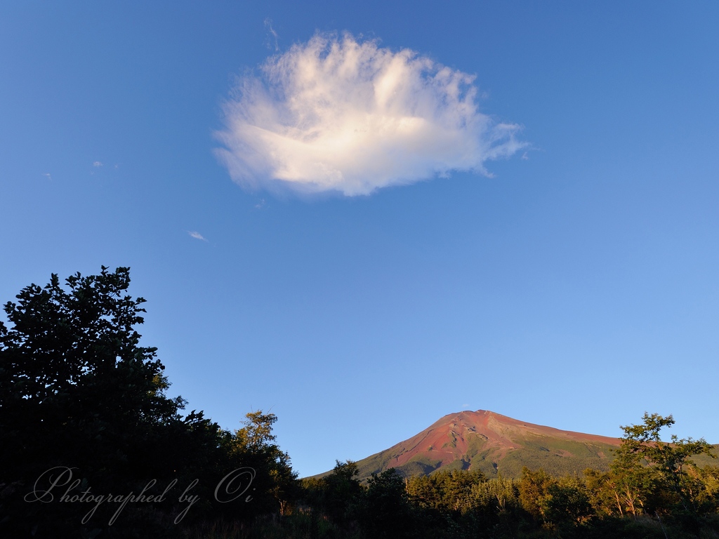 赤富士とՊるし雲の写真̌̎ホタテ̏ - 富士山5Ո目・周辺道路エリア࿸山梨ݼ・静岡ݼ࿹̍