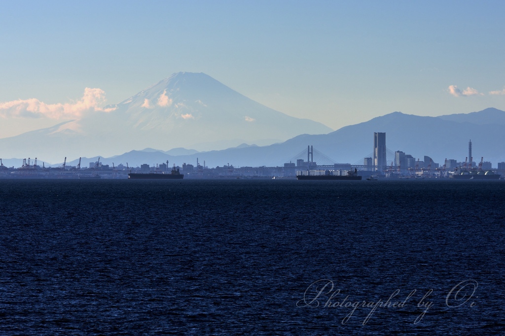 海ほたるからの富士山の写真̌̎航路見守る̏ - 千葉内房・東京湾エリア࿸千葉ݼ࿹̍
