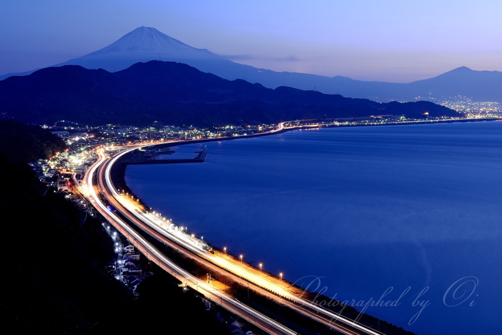 さった峠の夜景の写真̌̎海岸の残光̏ - 静岡עۥ水区エリア࿸静岡ݼ࿹̍