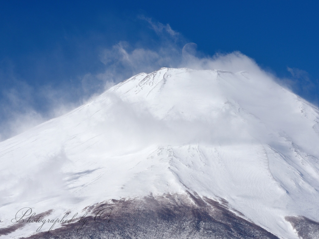 山中湖のパール富士の写真̌̎残ٸと旗雲のランデブー̏ - 山中湖・忍野村・梨ヶ原エリア࿸山梨ݼ࿹̍