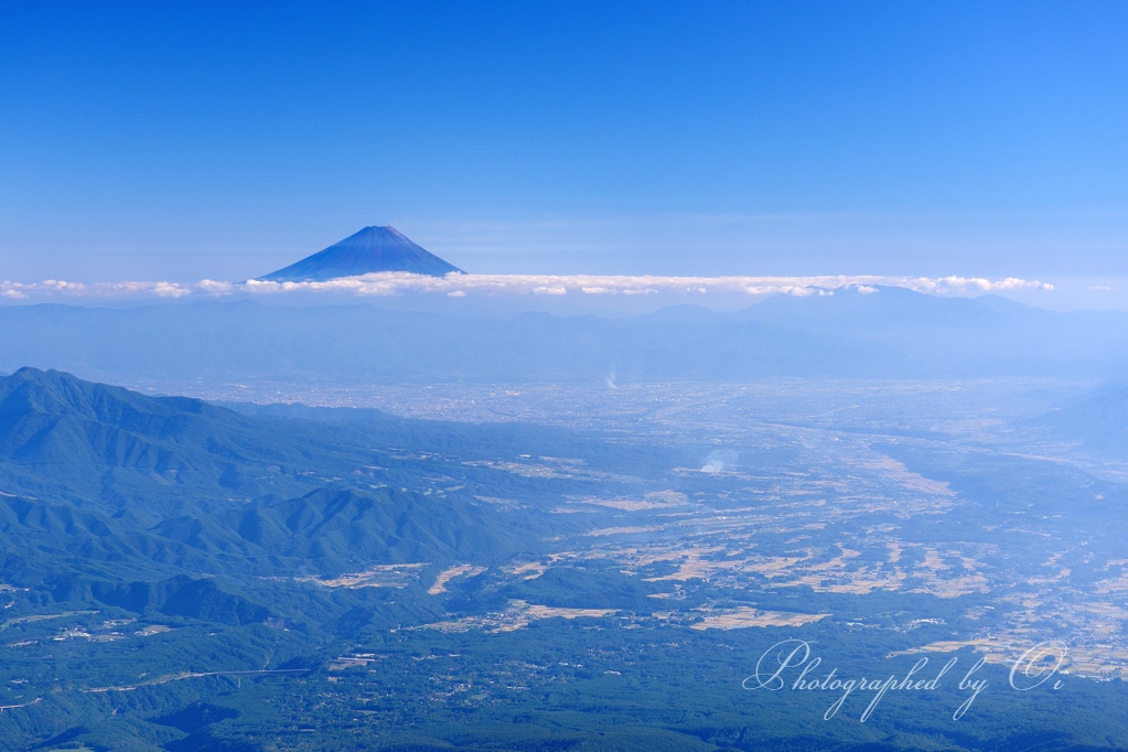 赤岳山ংの写真̌̎空撮富士̏ - 南八ヶ岳稜線エリア࿸山梨ݼ・長野ݼ࿹̍
