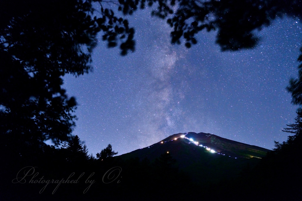 滝沢林道の天の川の写真̌̎銀河を覗いて̏ - 富士山5Ո目・周辺道路エリア࿸山梨ݼ・静岡ݼ࿹̍