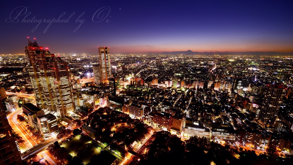 東京都庁からの夜景の写真̌̎With The City̏ - 東京都心・千葉ע街地エリア࿸東京都・千葉ݼ࿹̍