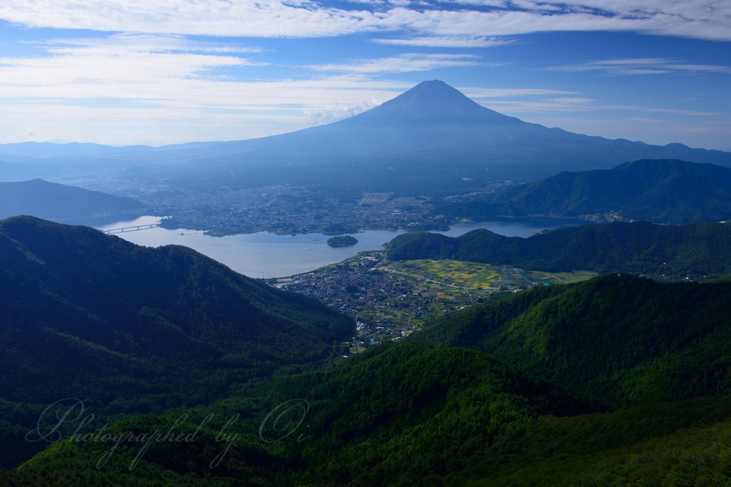 新道峠から望む富士山の写真̌̎絶景を望む̏ - 河口湖・御坂周辺山エリア࿸山梨ݼ࿹̍