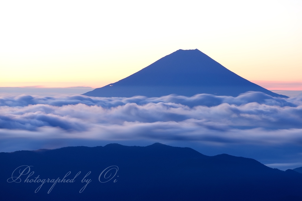 北岳から雲海の富士山の写真̌̎ようこそ天界へ̏ - 南アルプス北部エリア࿸山梨ݼ࿹̍