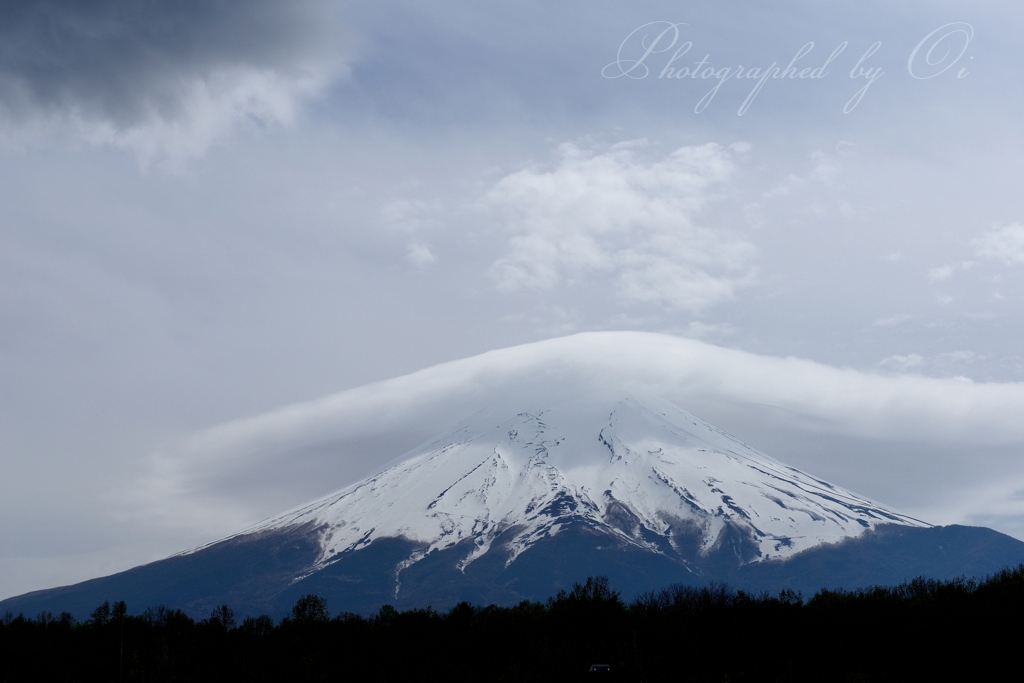 富士散策公園の笠雲富士山の写真̌̎今日の帽子は重め̏ - 富士Չ田ע周辺エリア࿸山梨ݼ࿹̍