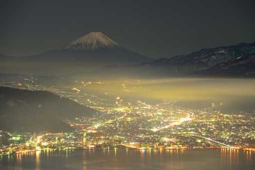 高ボッチ高原からの夜景の写真