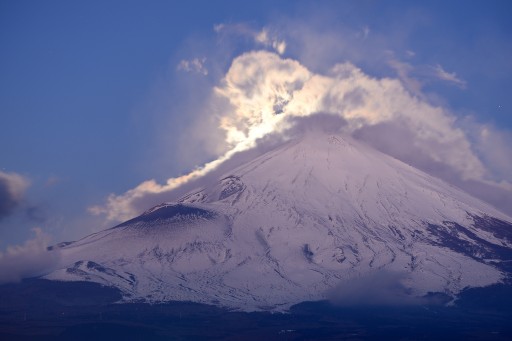 御殿場市から望むパール富士の写真