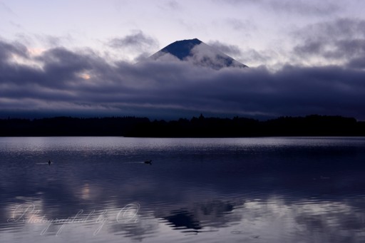 田貫湖の夜明けの写真