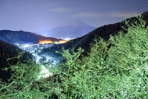 御坂峠富士見橋の樹氷の写真