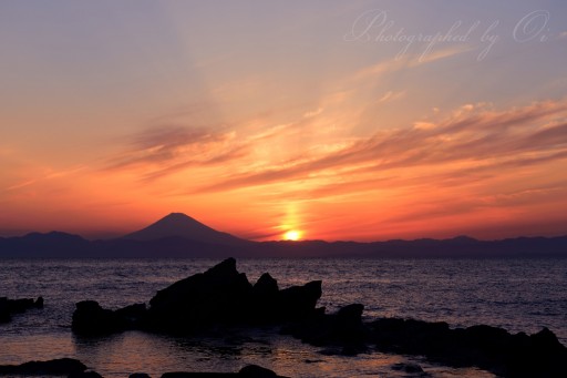 城ヶ島の夕日の写真