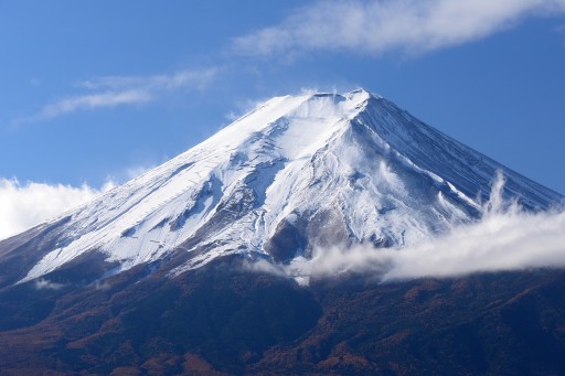 新倉山浅間公園から望む富士山の写真