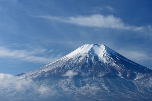忍野村より望む富士山の写真