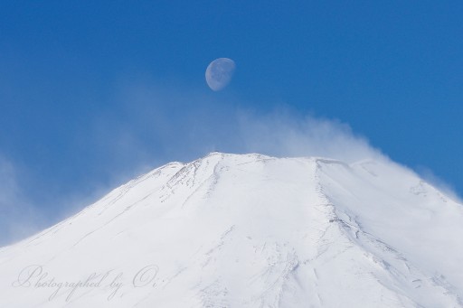 山中湖の残月パール富士の写真