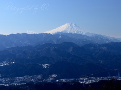 陣馬山からの富士山の写真