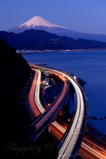 薩埵峠からの夕景の写真
