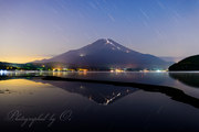 山中湖より望む夏の富士山の写真 「夏のイルミネーション」