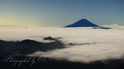 南アルプス白河内岳から雲海と富士山の写真 「雲海の足音」