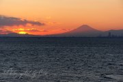 海ほたるからの夕焼けの写真 「暮れる東京湾のど真ん中」