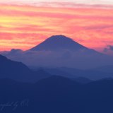 バラ谷の頭から富士山の写真 「彼方炎上」