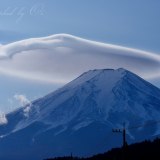 笠雲の富士山の写真 「大きな帽子」