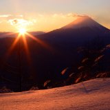 櫛形山からの御来光と富士山の写真 「2015年 初日の出」