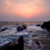 城ヶ島の夕焼けの写真 「狭間」