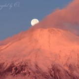 パール富士の紅富士の写真 「紅煙に沈む」