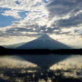 田貫湖の雲の写真 「定刻のシルエット」