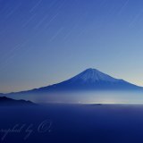 清水吉原の雲海の写真 「雲上に廻る星々」