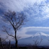 富士宮市の笠雲の写真 「大きな帽子と雲の景」