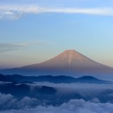 安倍峠の赤富士の写真 「夕照の勇姿」